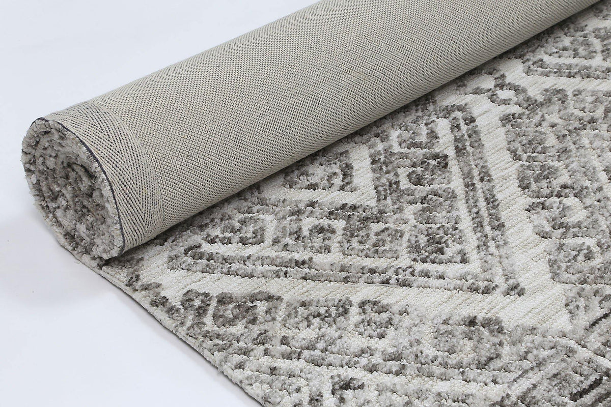 Skylar Diamond Grey Rug - The Rugs