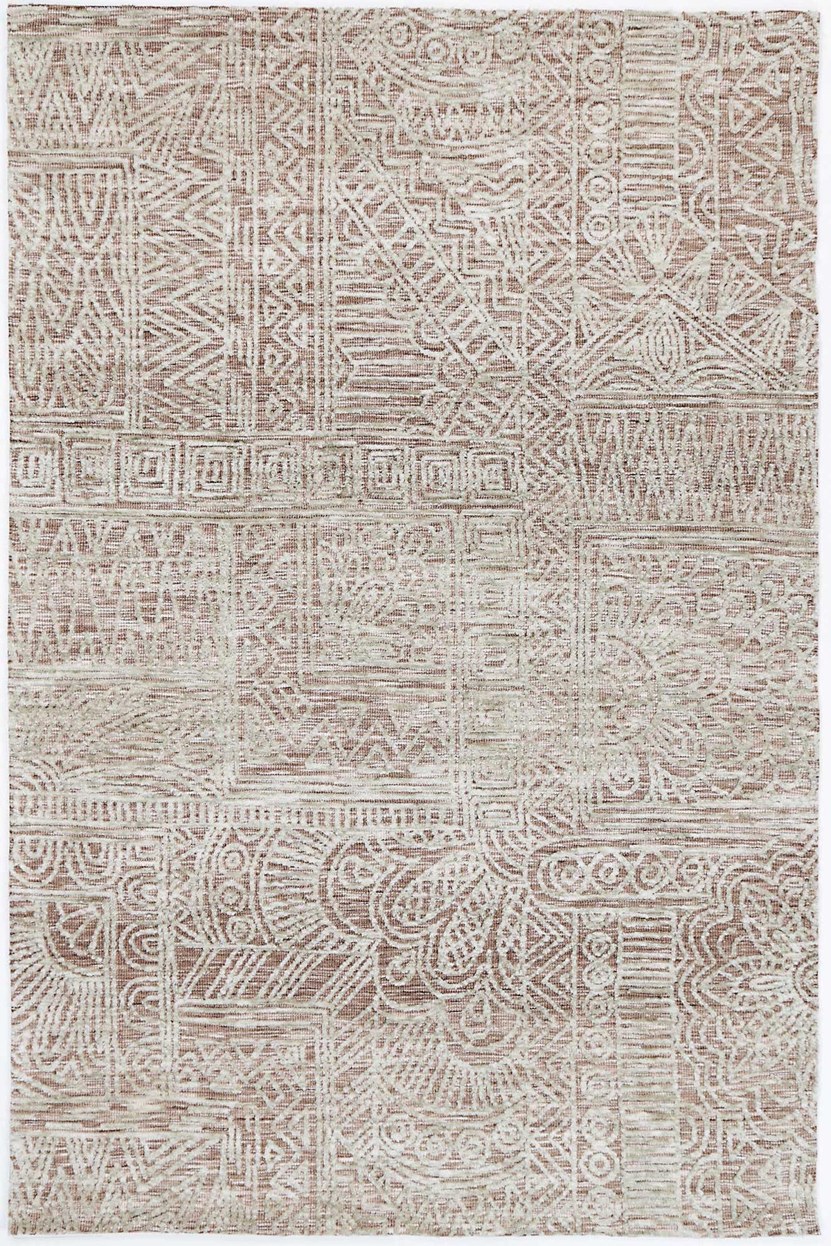 Skylar Rust Flower Rug - The Rugs