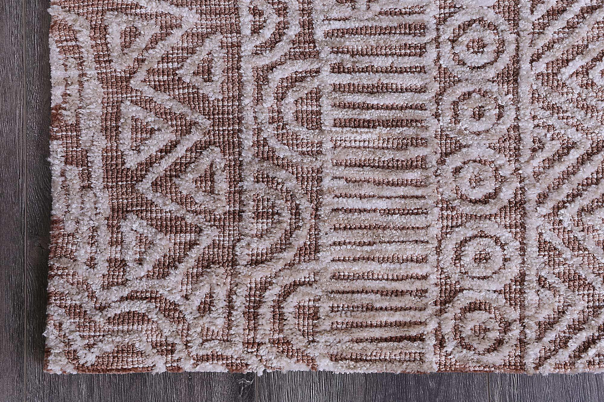 Skylar Rust Flower Rug - The Rugs