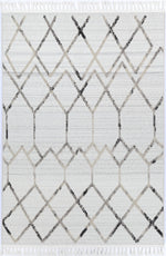 Opulence Cream Grey Diamond Rug
