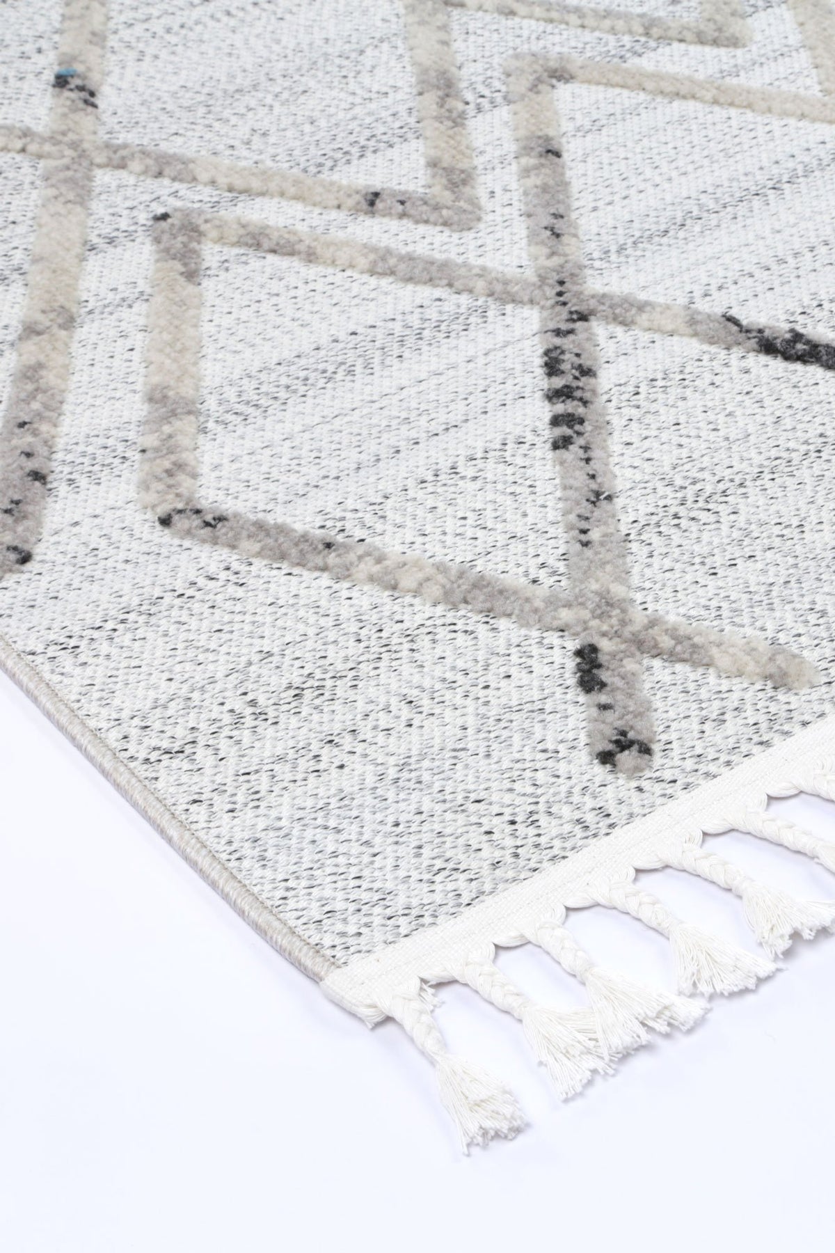 Opulence Cream Grey Diamond Rug
