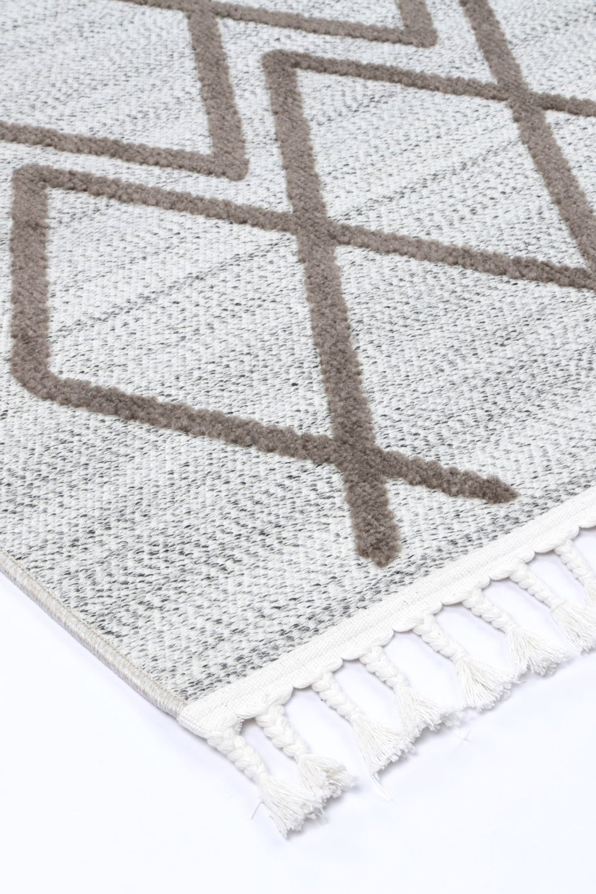 Opulence Cream Beige Diamond Rug