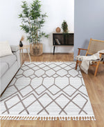 Opulence Cream Beige Diamond Rug