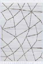 Opulence Cream Beige Geometric Rug