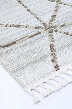 Opulence Cream Beige Geometric Rug