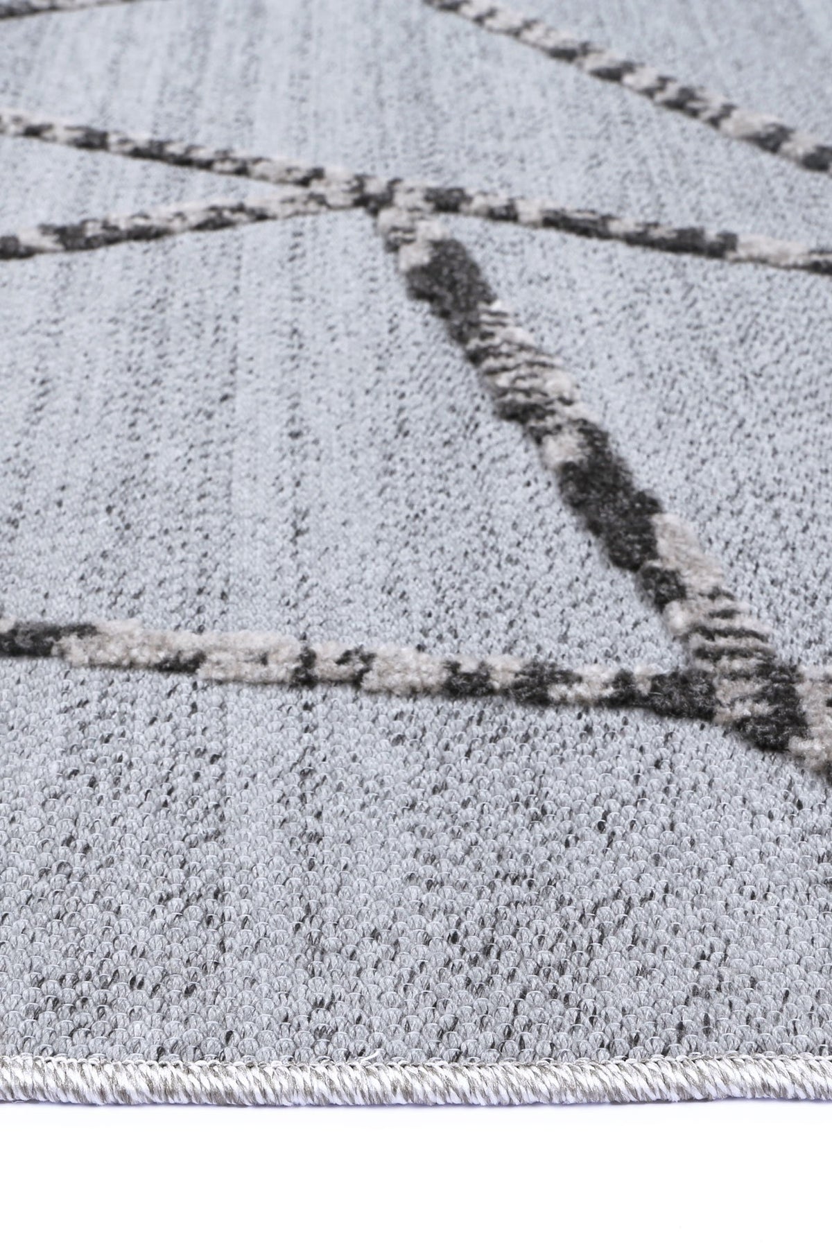 Opulence Grey Anthrasite Geometric Rug