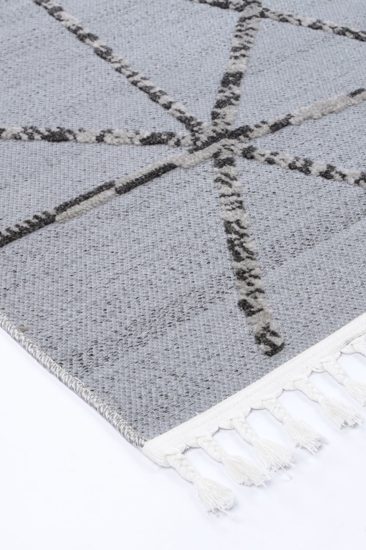Opulence Grey Anthrasite Geometric Rug