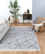 Opulence Grey Anthrasite Geometric Rug