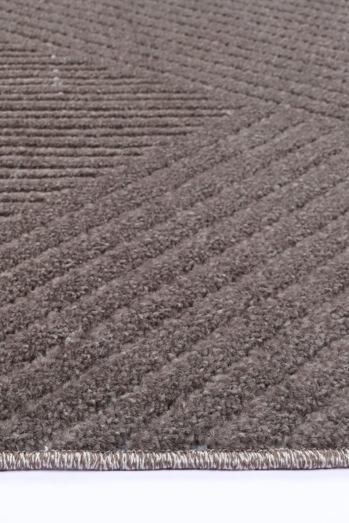 Opulence Cream Brown Geometric Striped Rug