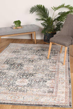Zulu Anthacite Traditional Rug - The Rugs