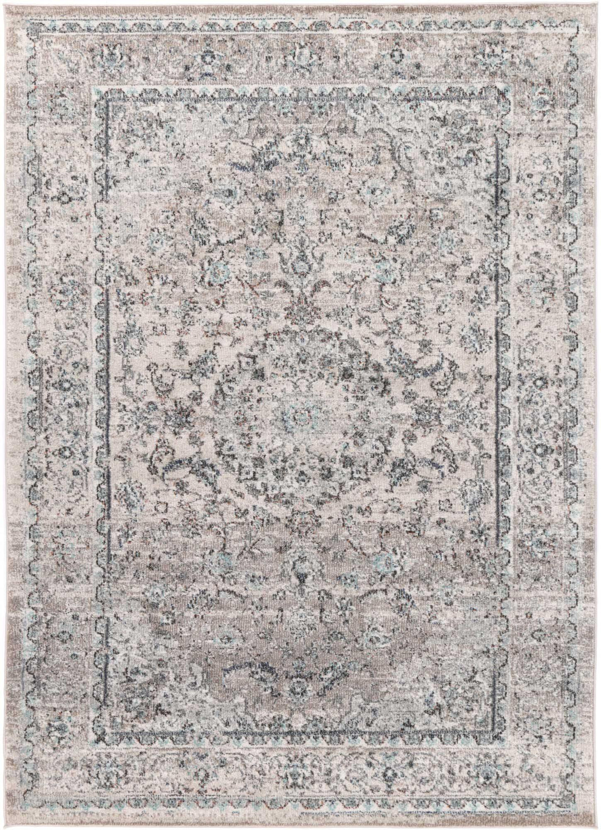Zulu Beige Grey Traditional Rug - The Rugs