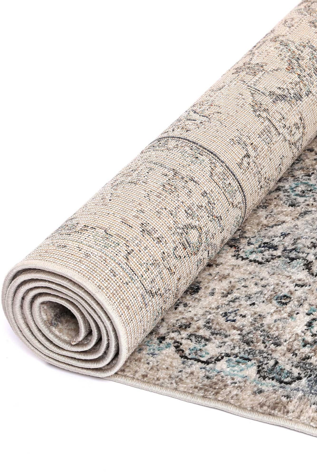 Zulu Beige Grey Traditional Rug - The Rugs
