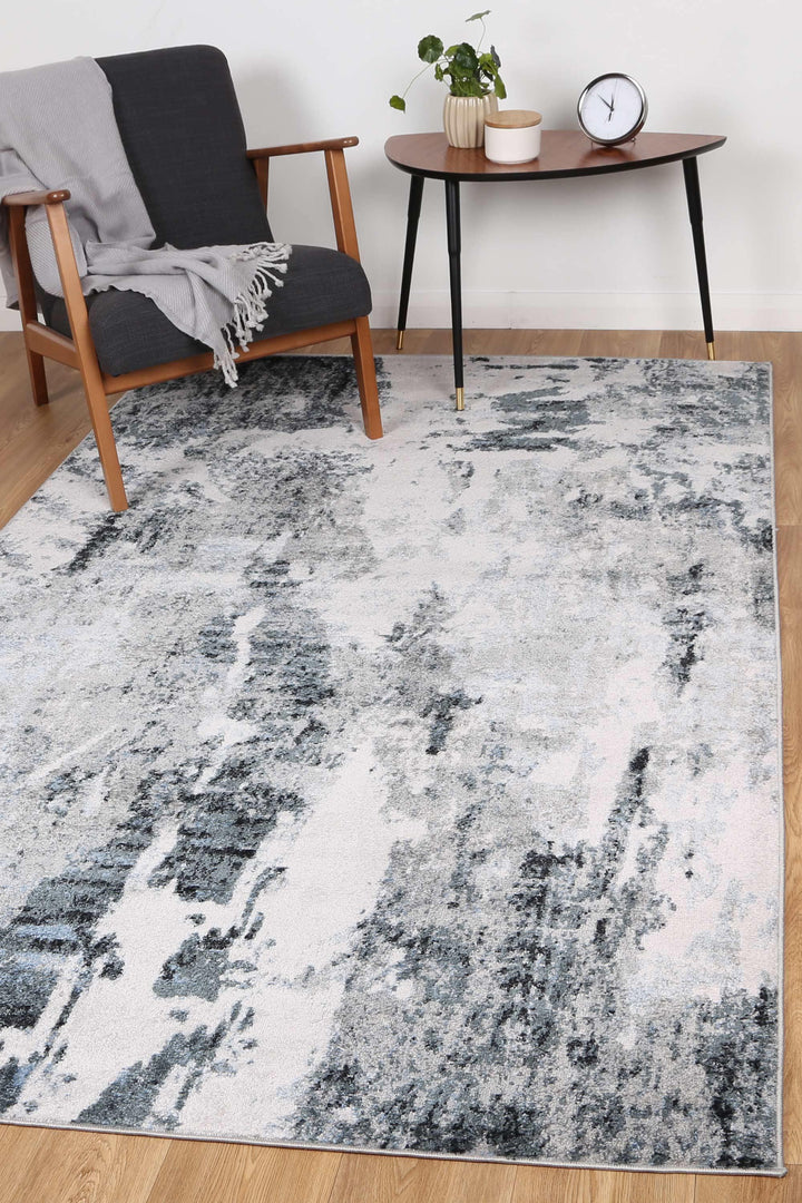Alice Modern Abstract Grey Rug - The Rugs