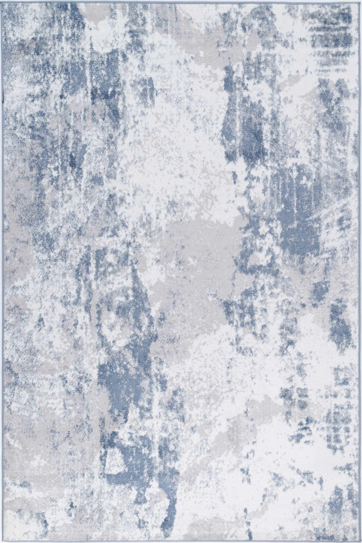 Alice Modern Abstract Blue Rug - The Rugs