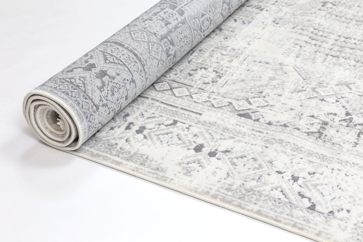 Cascade Panel Grey Rug - The Rugs