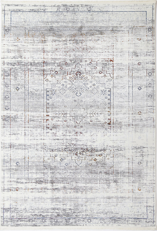 Cascade Traditional Grey Multi Rug - The Rugs