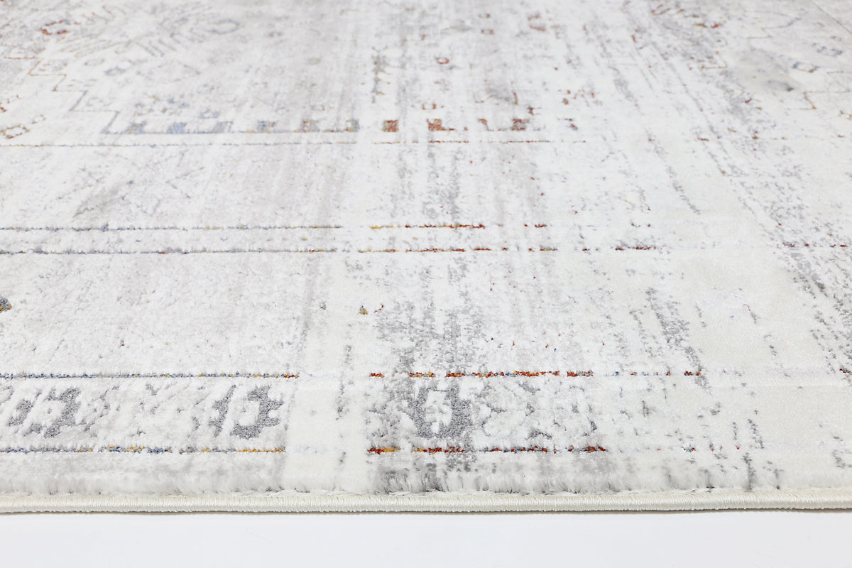 Cascade Traditional Grey Multi Rug - The Rugs
