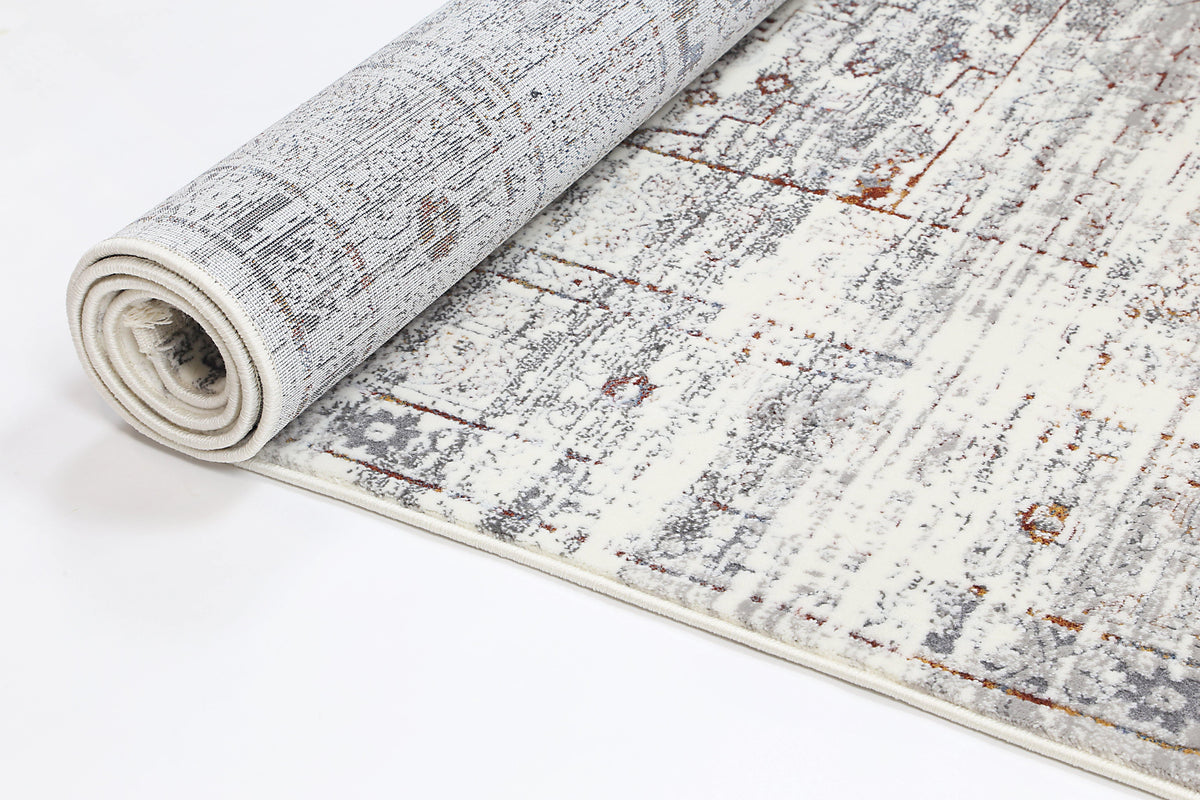 Cascade Traditional Grey Multi Rug - The Rugs