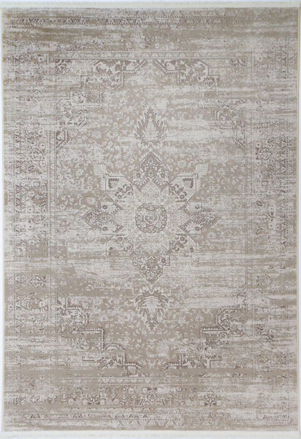 Cascade Medalion Beige Rug - The Rugs