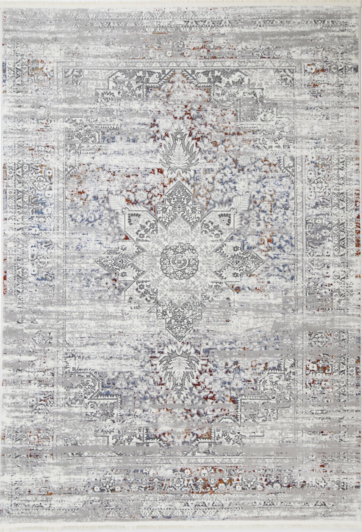 Cascade Medalion Grey Multi Rug - The Rugs
