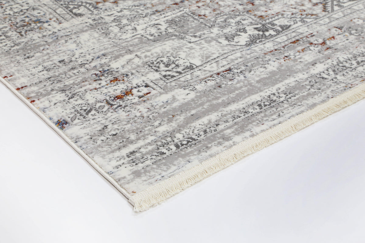 Cascade Medalion Grey Multi Rug - The Rugs