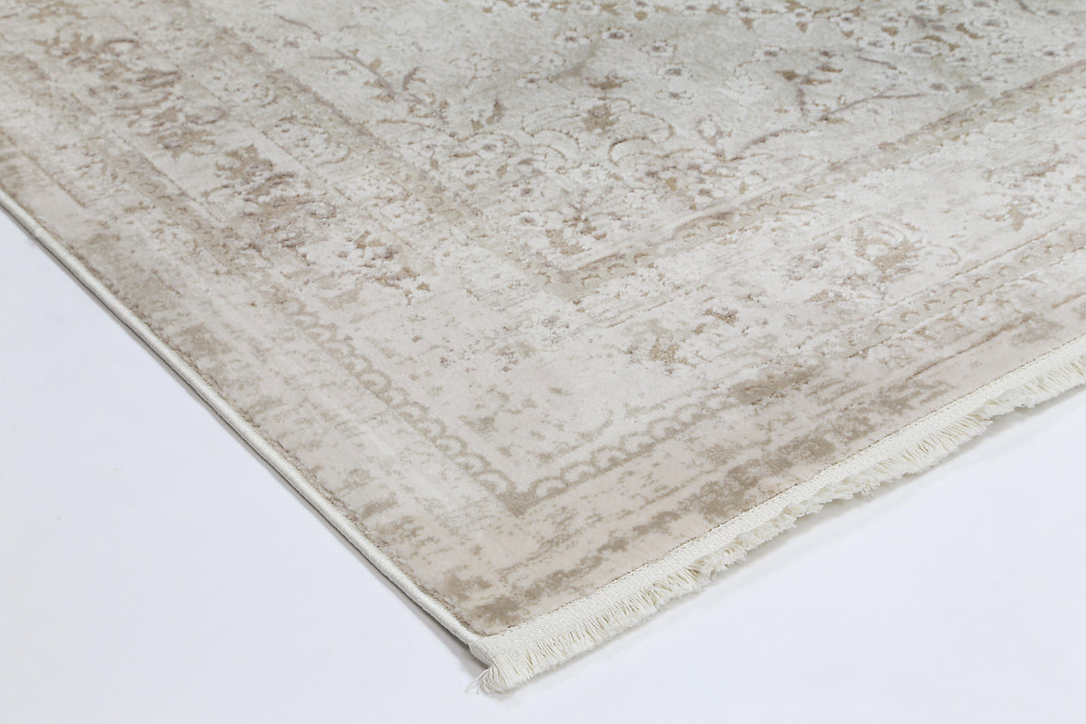 Cascade Vintage Medalion Beige Rug - The Rugs