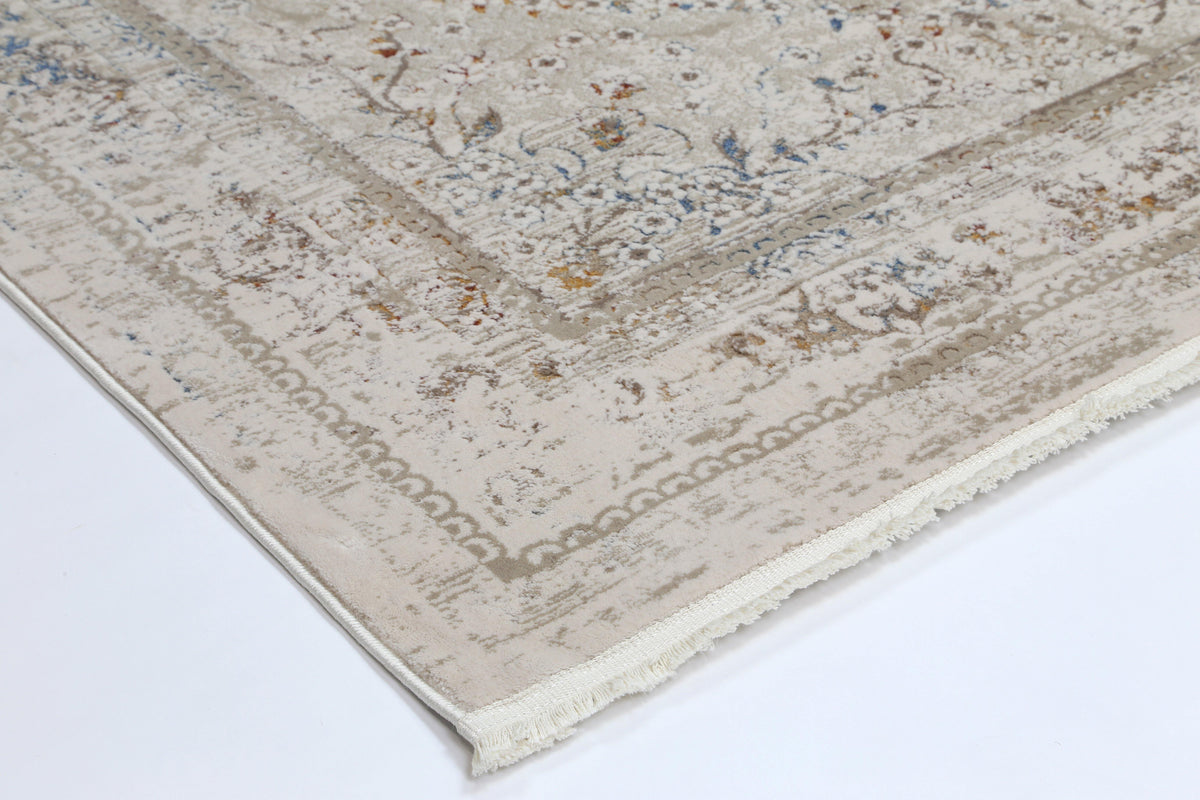 Cascade Vintage Medalion Beige Multi Rug - The Rugs