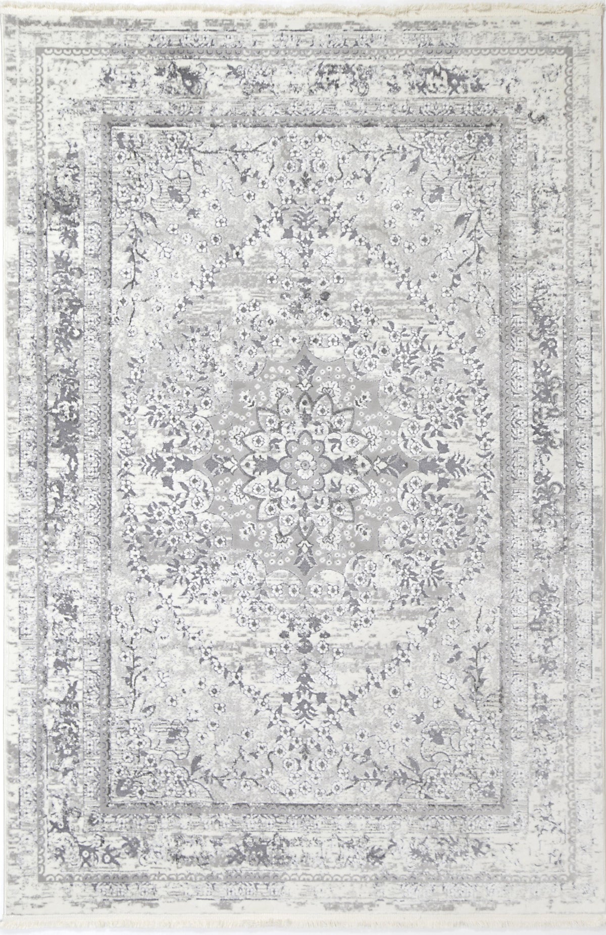 Cascade Vintage Medalion Grey Rug - The Rugs