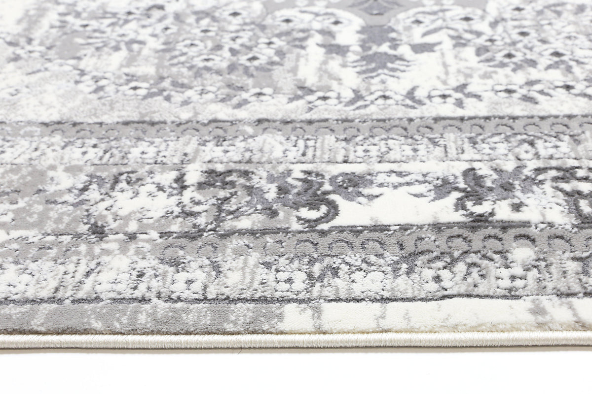 Cascade Vintage Medalion Grey Rug - The Rugs