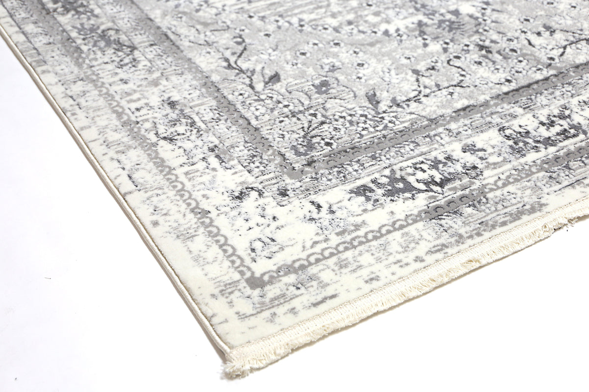 Cascade Vintage Medalion Grey Rug - The Rugs