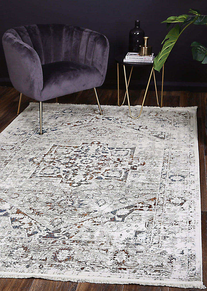 Cascade Classic Vintage Grey Multi Rug - The Rugs