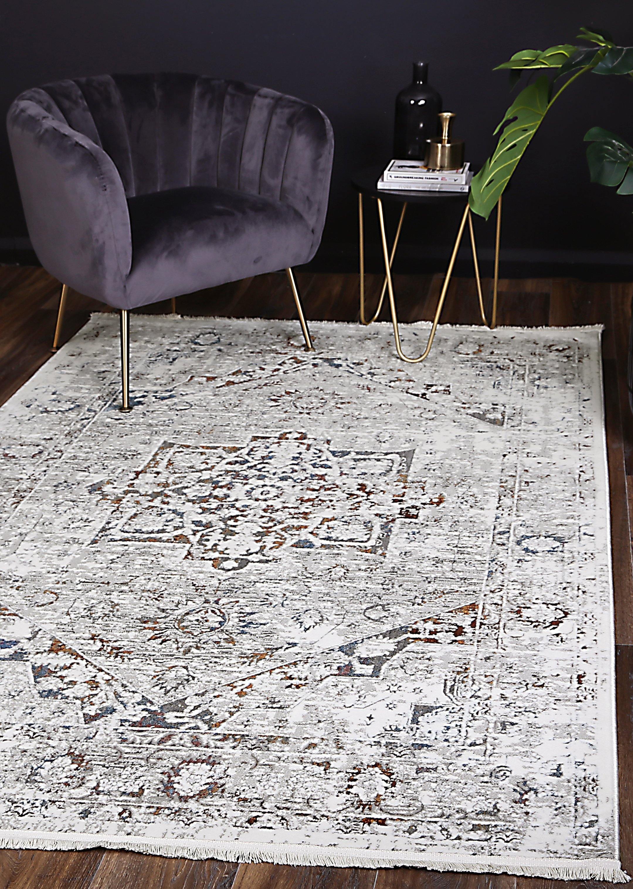 Grey Classic Rug Cascade Classic Vintage Grey Multi Rug – The Rugs