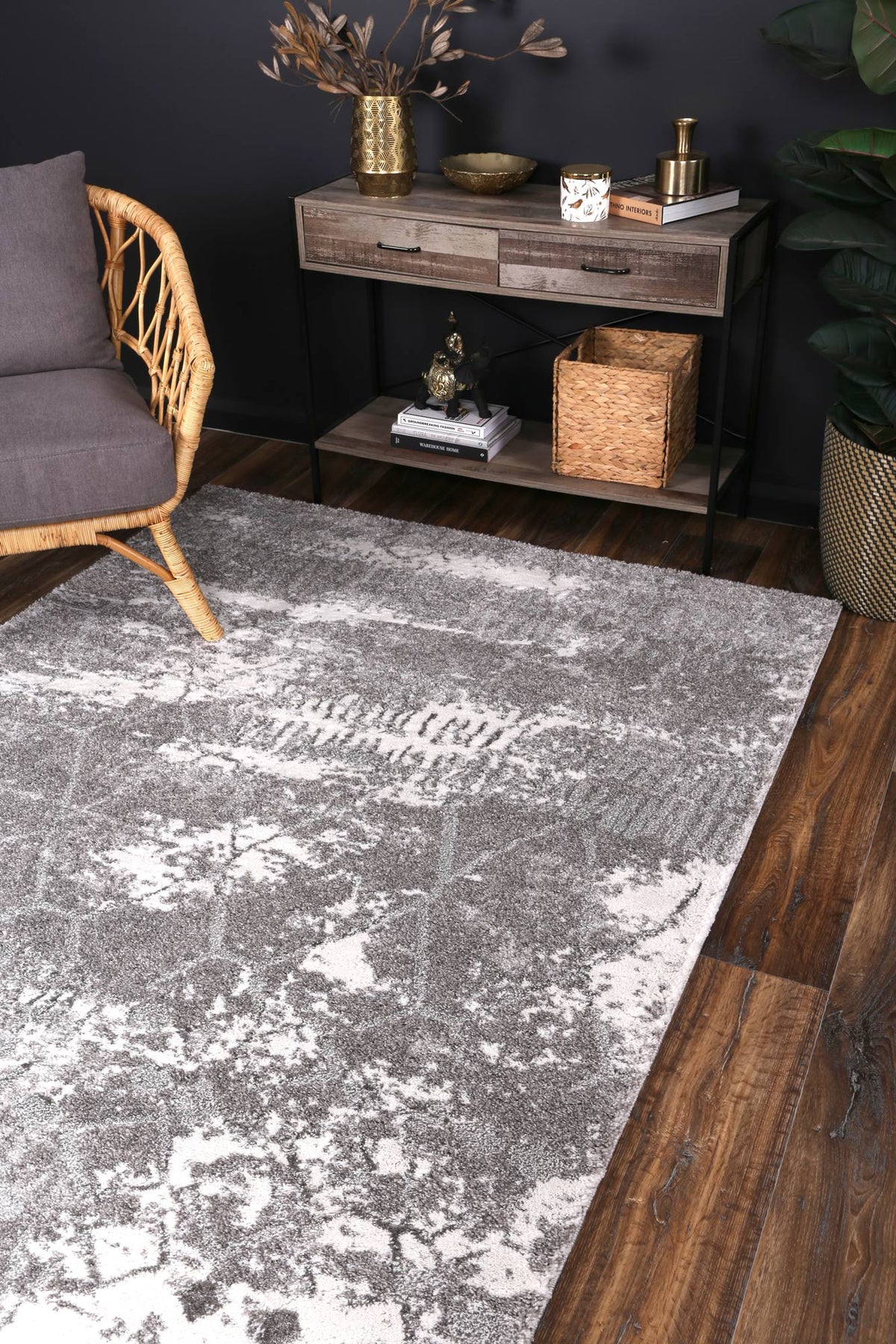Arlo Grey Abstract Rug