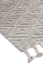 Cora Plush Diamond Grey Wool Rug - The Rugs