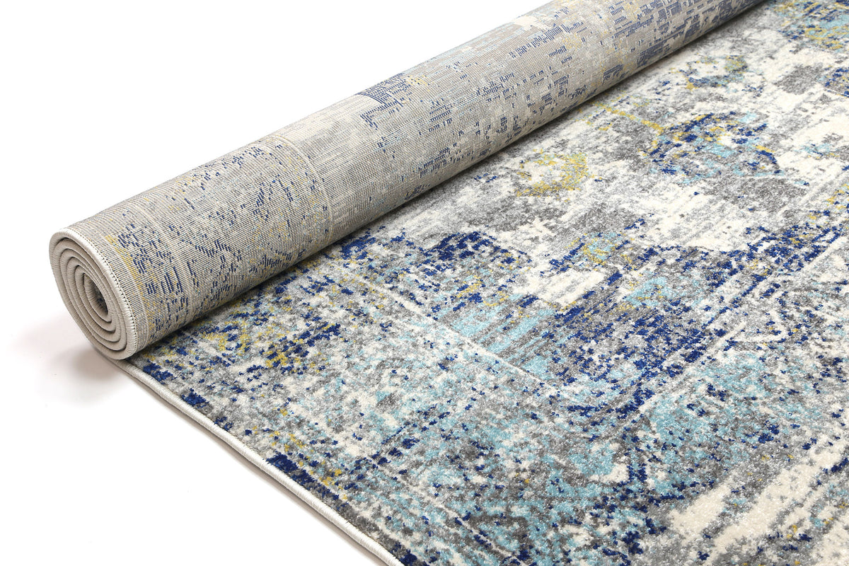 Babylon Blue Distressed Rug