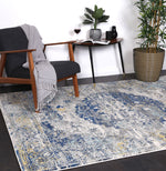 Babylon Blue Distressed Rug