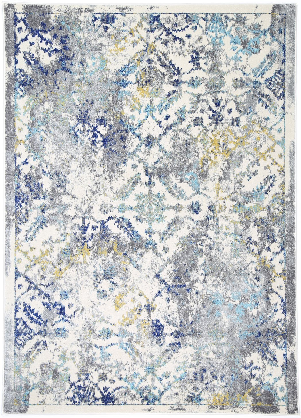 Babylon Blue Grey Contemporary Rug