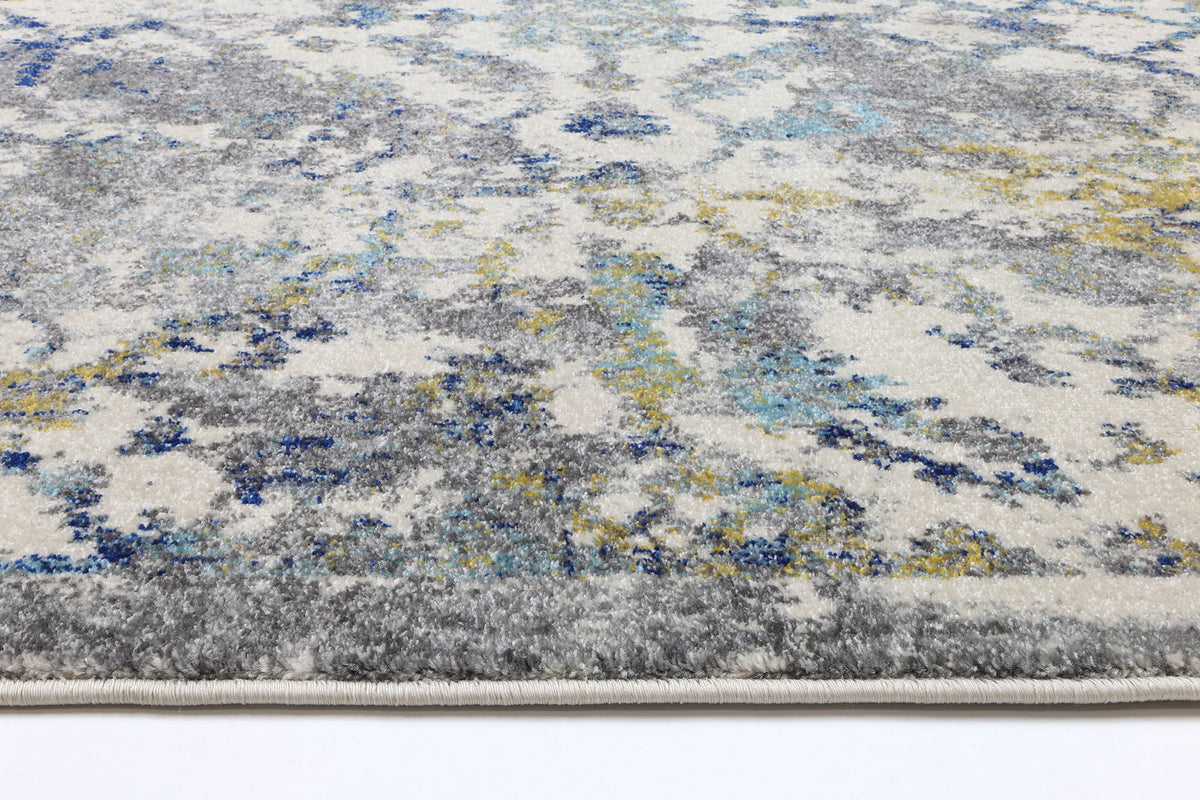 Babylon Blue Grey Contemporary Rug