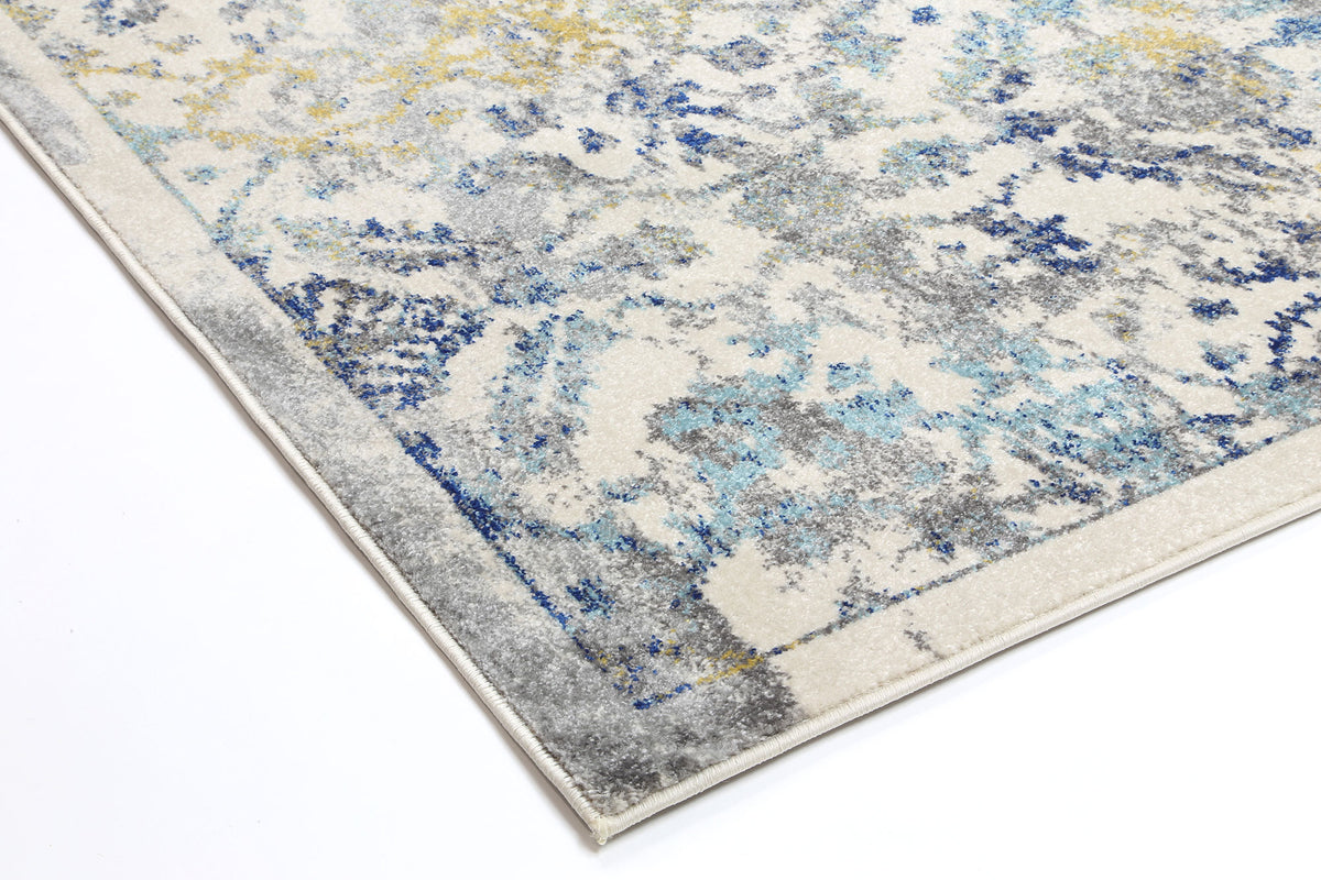 Babylon Blue Grey Contemporary Rug