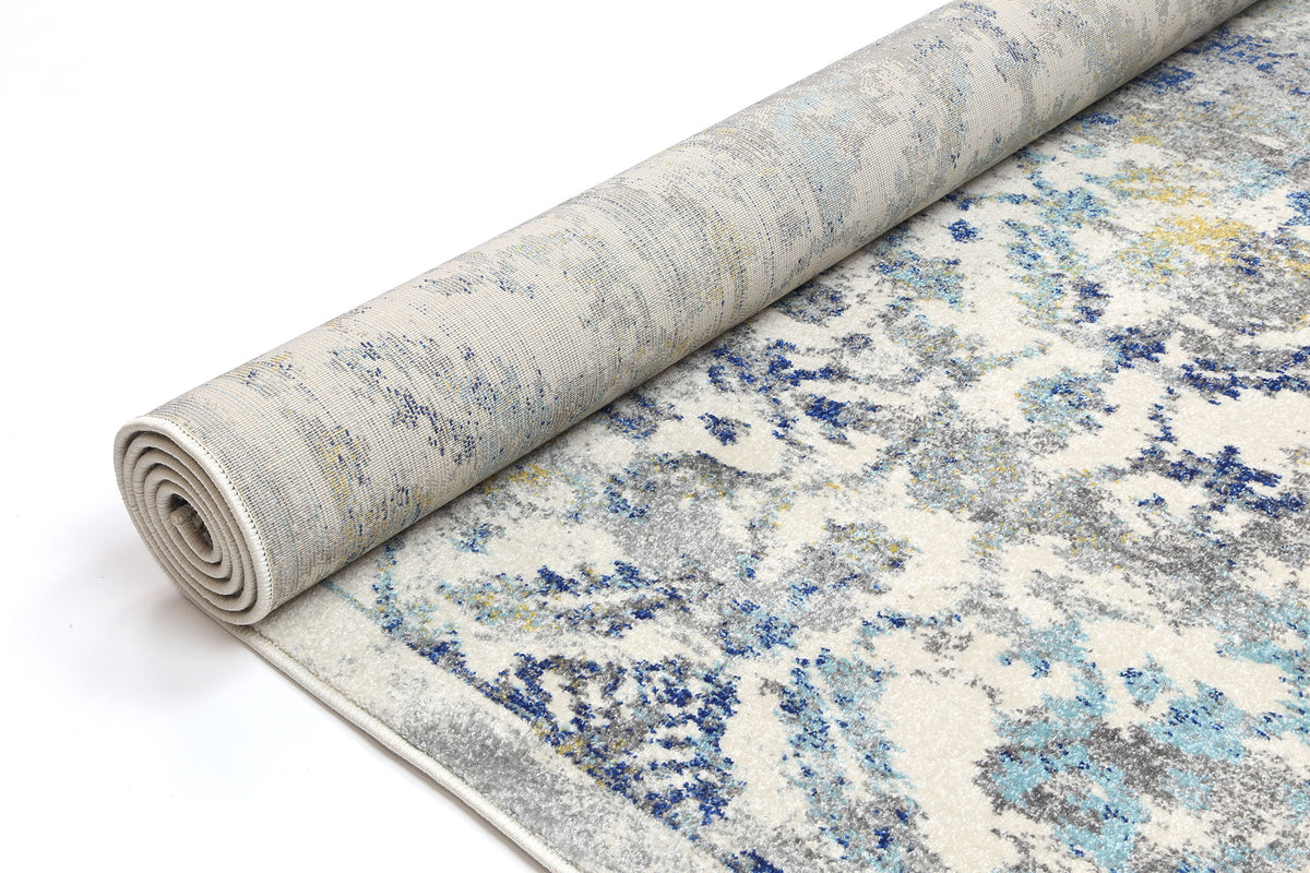 Babylon Blue Grey Contemporary Rug