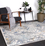 Babylon Blue Grey Contemporary Rug