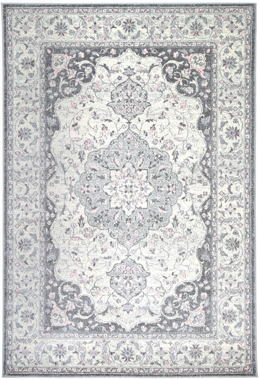 Babylon Grey Pink Oriental Rug