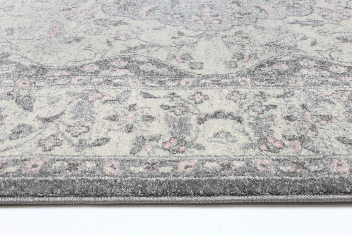 Babylon Grey Pink Oriental Rug