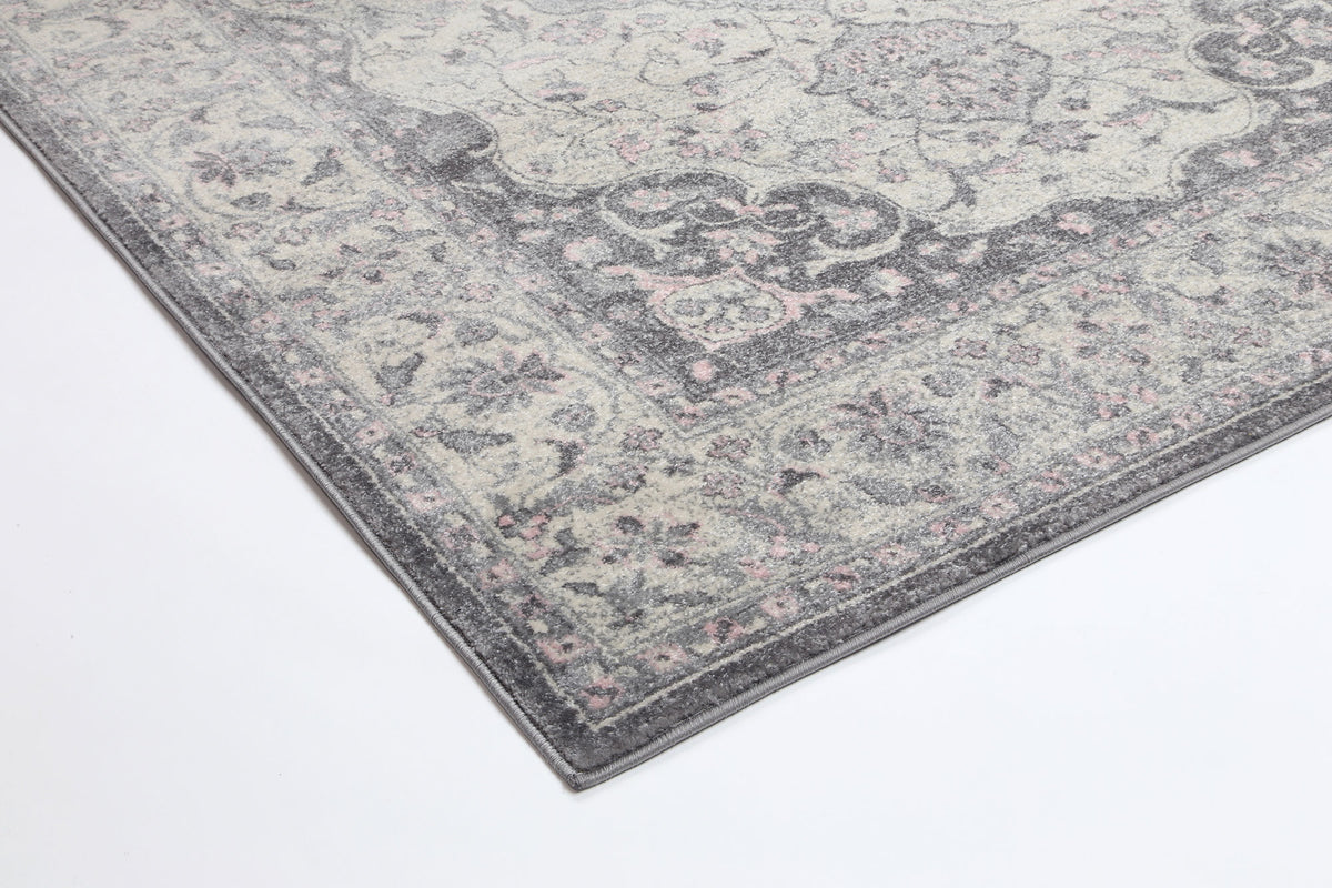 Babylon Grey Pink Oriental Rug