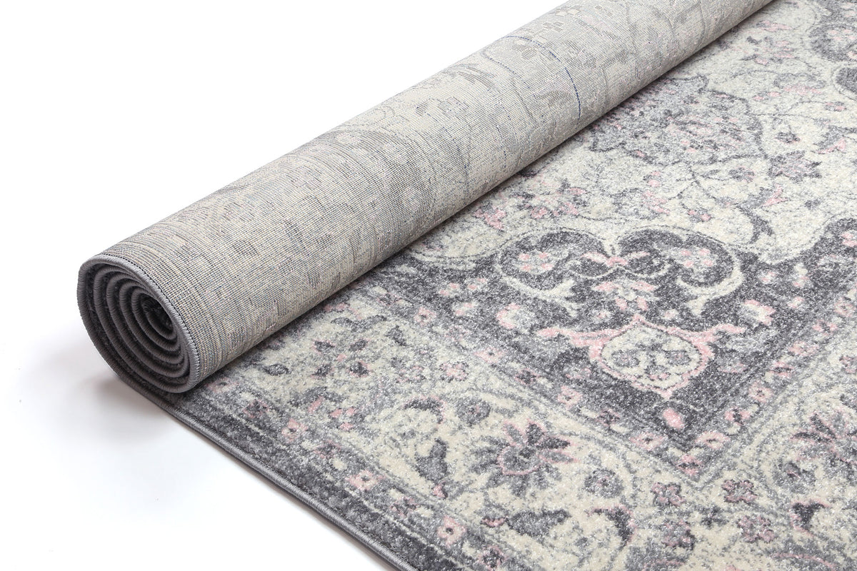 Babylon Grey Pink Oriental Rug