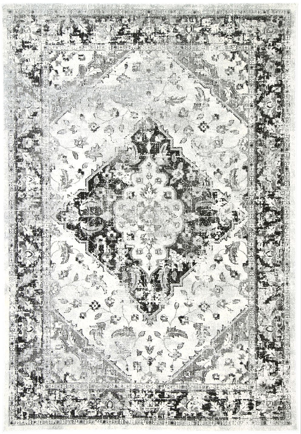 Babylon Grey Traditional Rug