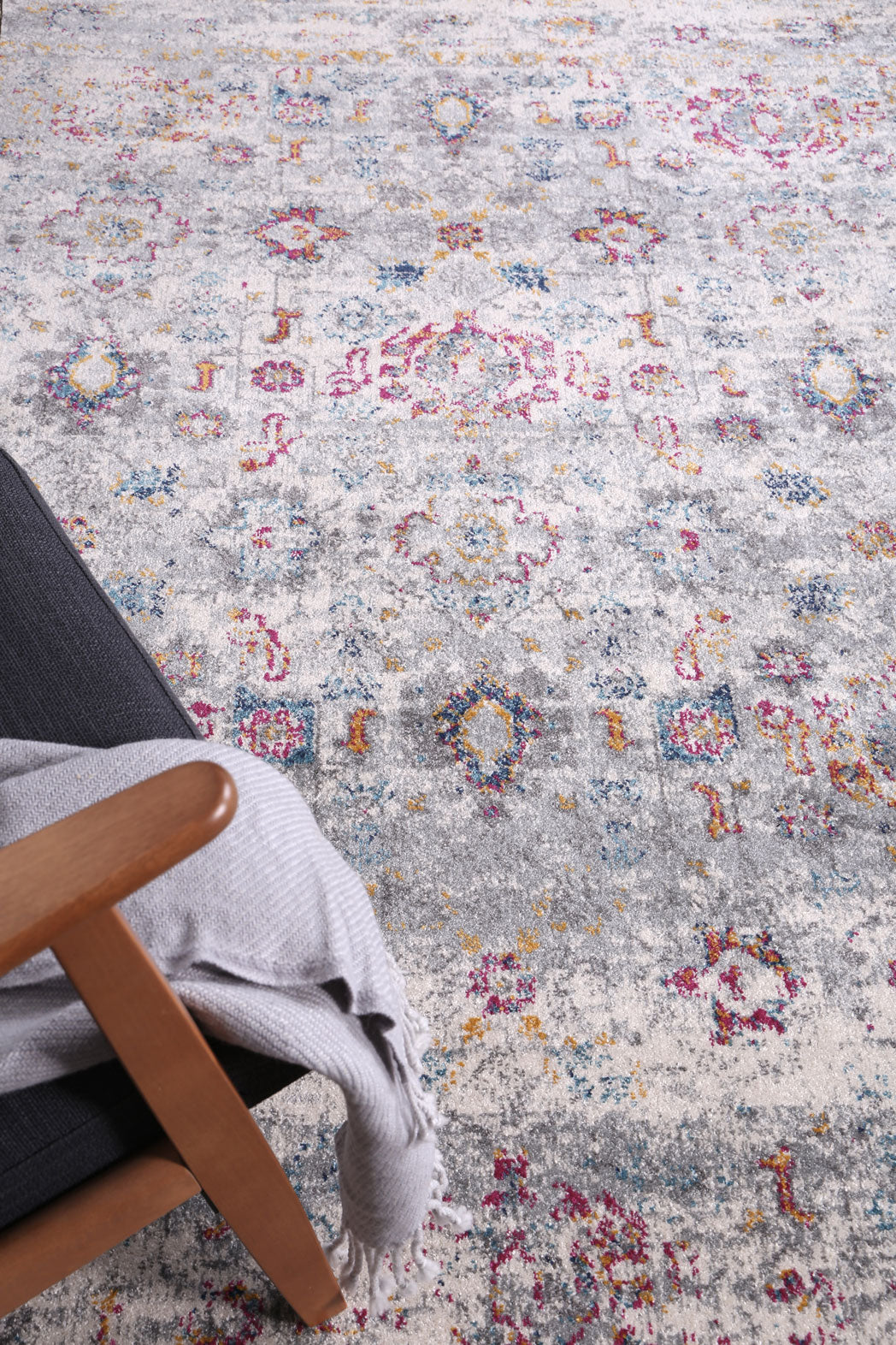 Babylon Multi Grey Traditional Rug