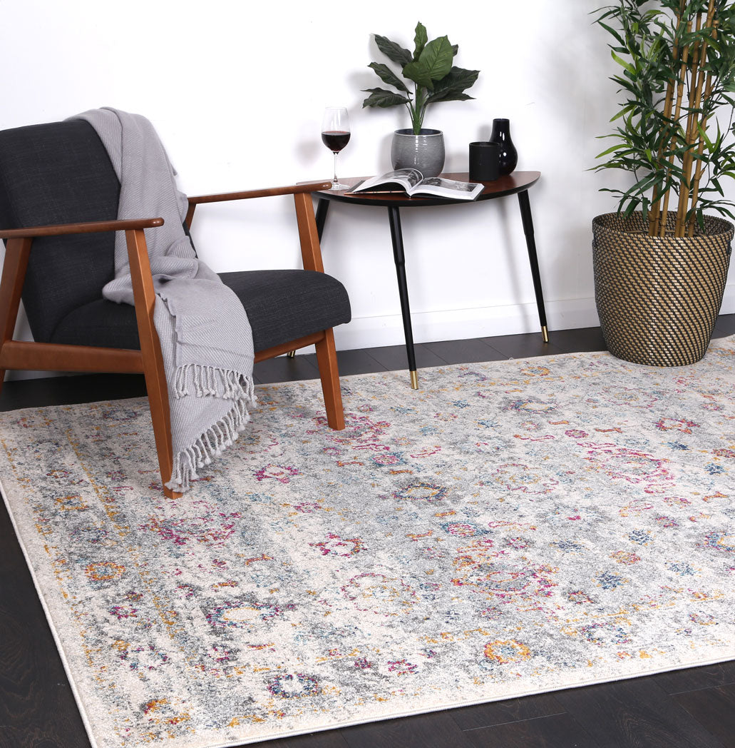 Babylon Multi Grey Traditional Rug