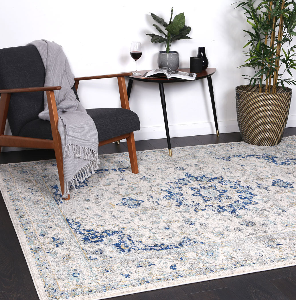 Babylon Navy Blue Traditional Rug