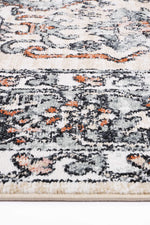 Abbot Traditional Beige Black Rug - The Rugs
